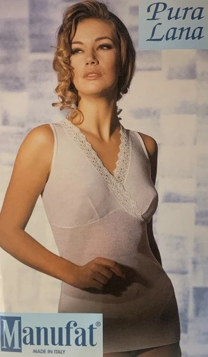 Canottiera Donna S/L Forma Seno Pura Lana Manufat 175 Outlet 3 Canottiera Donna S/L Forma Seno Pura Lana Manufat 175 Outlet