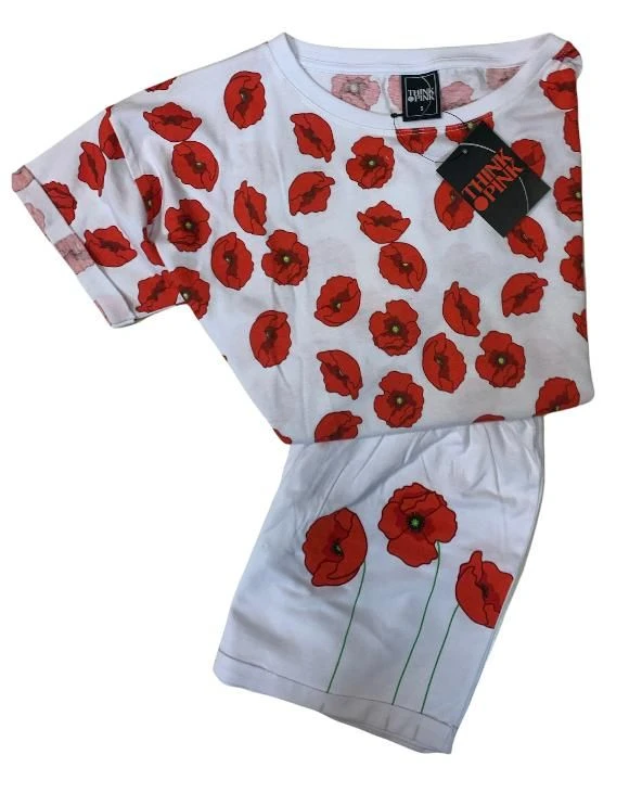 Pigiama Donna Corto 100% Cotone THINK PINK 2007 Outlet 3 Pigiama Donna Corto 100% Cotone THINK PINK 2007 Outlet