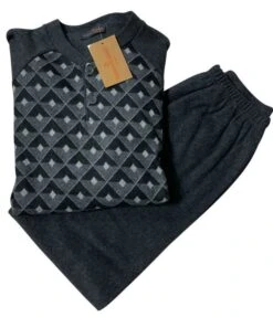 Pigiama Uomo Cotone Felpato Punto Milano Nazzareno Gabrielli 3052
