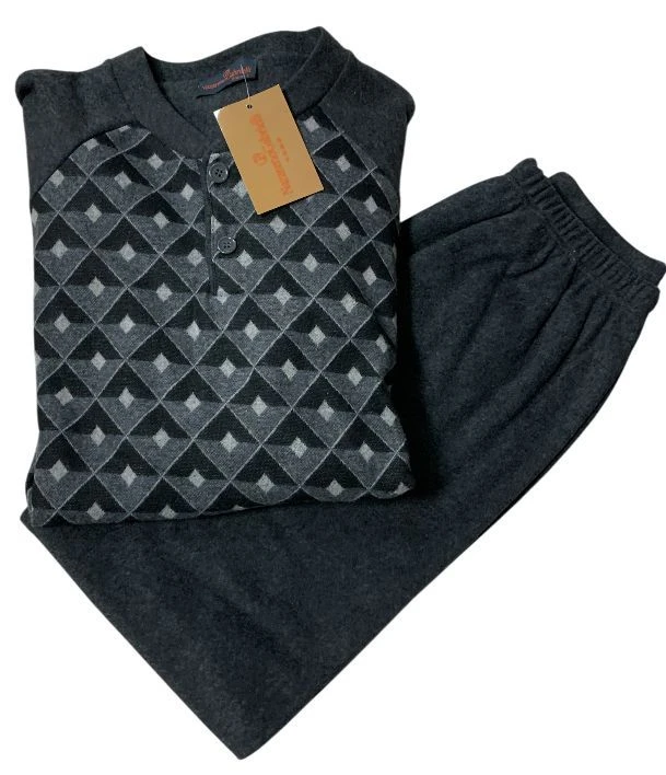 Pigiama Uomo Cotone Felpato Punto Milano Nazzareno Gabrielli 3052 3 Pigiama Uomo Cotone Felpato Punto Milano Nazzareno Gabrielli 3052