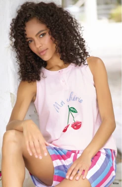 Pigiama Donna Corto 100% Cotone Jersey Jadea Home 3185 Special Price