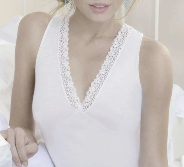 Canottiera Donna Larga Stretta Con Forma Del Seno Filo Di Scozia Con Pizzo Emmebivi 19912 3 Canottiera Donna Larga Stretta Con Forma Del Seno Filo Di Scozia Con Pizzo Emmebivi 19912