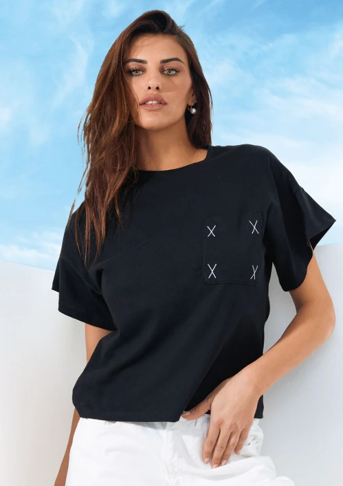 Maglia Donna Moda Mezza Manica Jadea Moda 4624 Outlet 4 Maglia Donna Moda Mezza Manica Jadea Moda 4624 Outlet - immagine 2