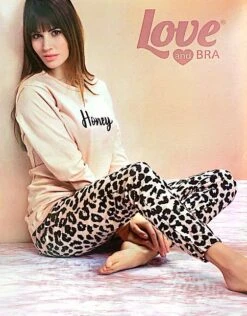 Pigiama Donna Caldo Cotone Invernale Love And Bra 50199