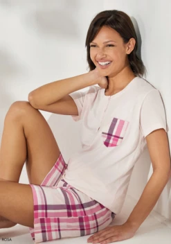 Pigiama Donna Corto Cotone Enrico Coveri 5228 Outlet