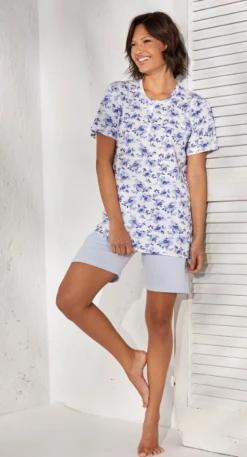 Pigiama Donna Corto Cotone Enrico Coveri 5240 Outlet