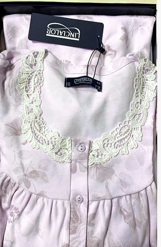Camicia Da Notte 100% Cotone Caldo Interlock Linclalor 92595 3 Camicia Da Notte 100% Cotone Caldo Interlock Linclalor 92595