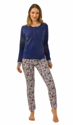 Pigiama Donna 100% Caldo Cotone Il Granchio 6006