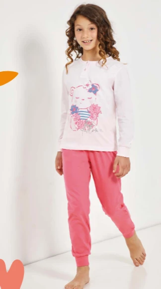 Pigiama Bambina Lungo Il GRANCHIETTO 7038 3 Pigiama Bambina Lungo Il GRANCHIETTO 7038 - immagine 2