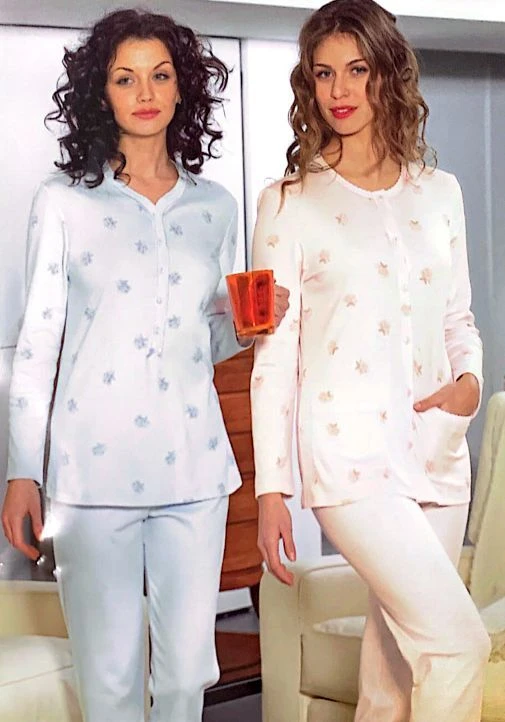 Pigiama Donna Aperto 100% Caldo Cotone Linclalor 92176 Outlet 3 Pigiama Donna Aperto 100% Caldo Cotone Linclalor 92176 Outlet