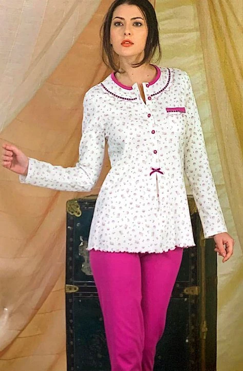 Pigiama Donna Calibrato 100% Caldo Cotone Linclalor 92826 Outlet 3 Pigiama Donna Calibrato 100% Caldo Cotone Linclalor 92826 Outlet