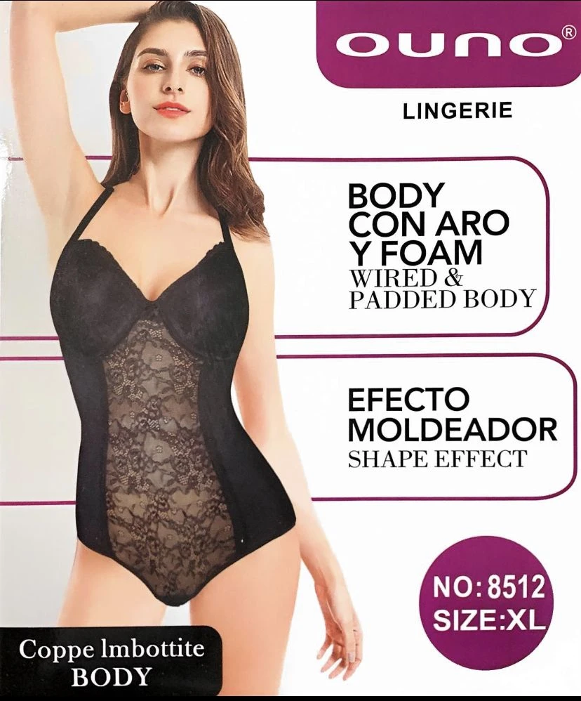 Body Donna Imbottito Pizzo E Microfibra Ouno 8512 3 Body Donna Imbottito Pizzo E Microfibra Ouno 8512