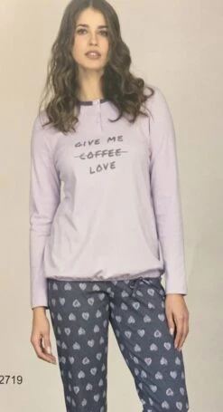 Pigiama Donna 100% Caldo Cotone Linclalor 92719 Outlet -Intimo Outlet Negozio b971a3f3 64a3 4f33 a9bc b8f89774b496