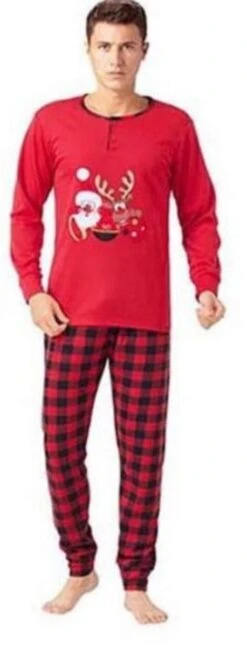 Pigiama Uomo Natalizio Caldo Cotone Cocobaci 5998